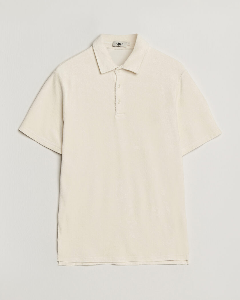 Altea Terry Cotton Polo Off White – Blanco