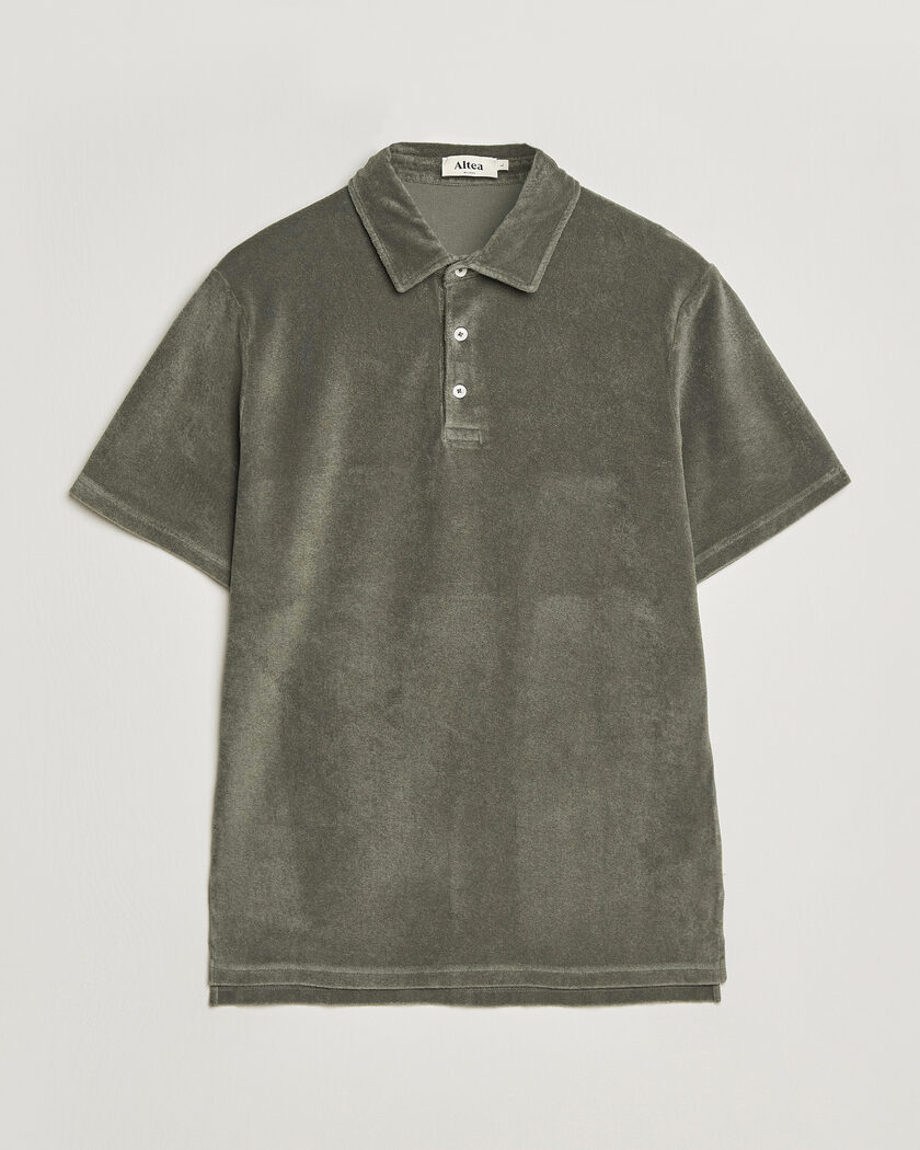Altea Terry Cotton Polo Olive – Verde