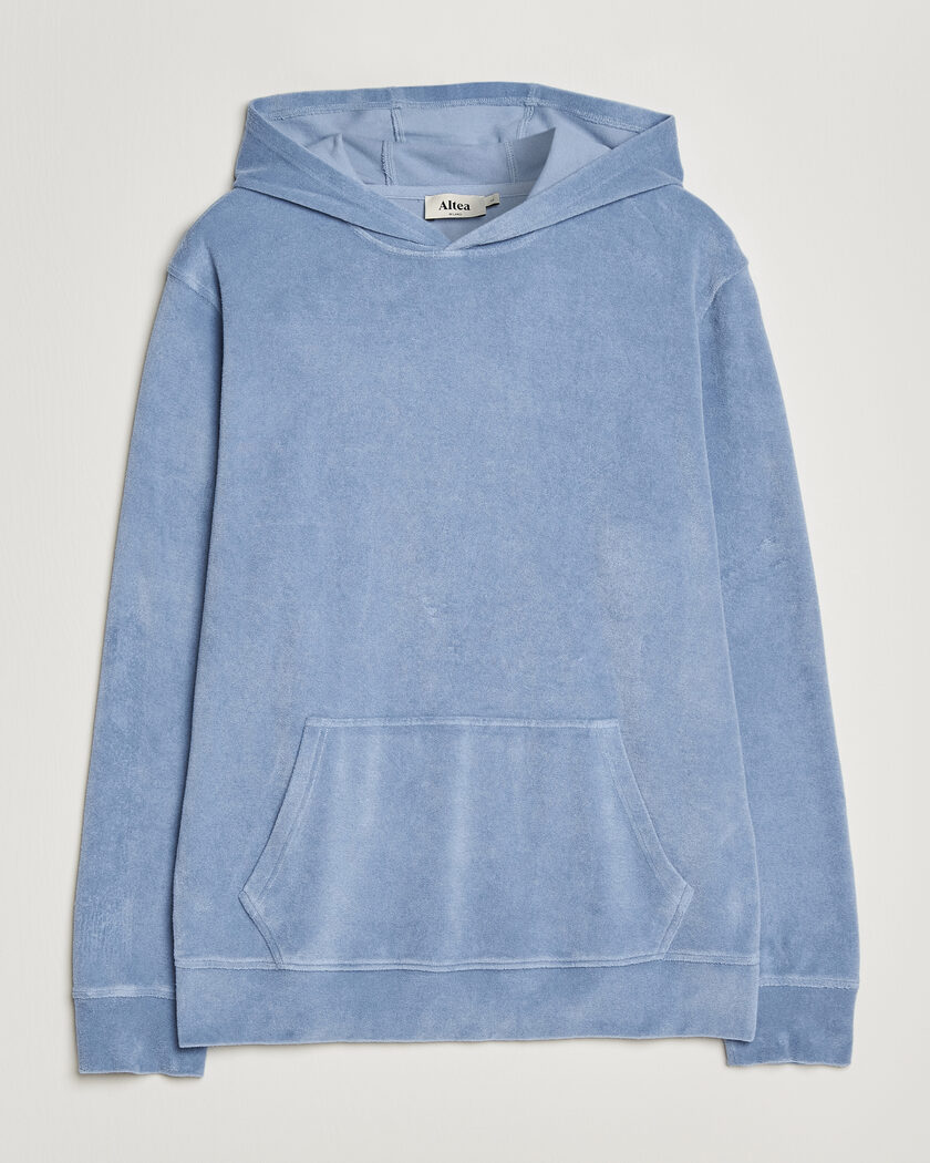 Altea Terry Cotton Hoodie Light Blue – Azul