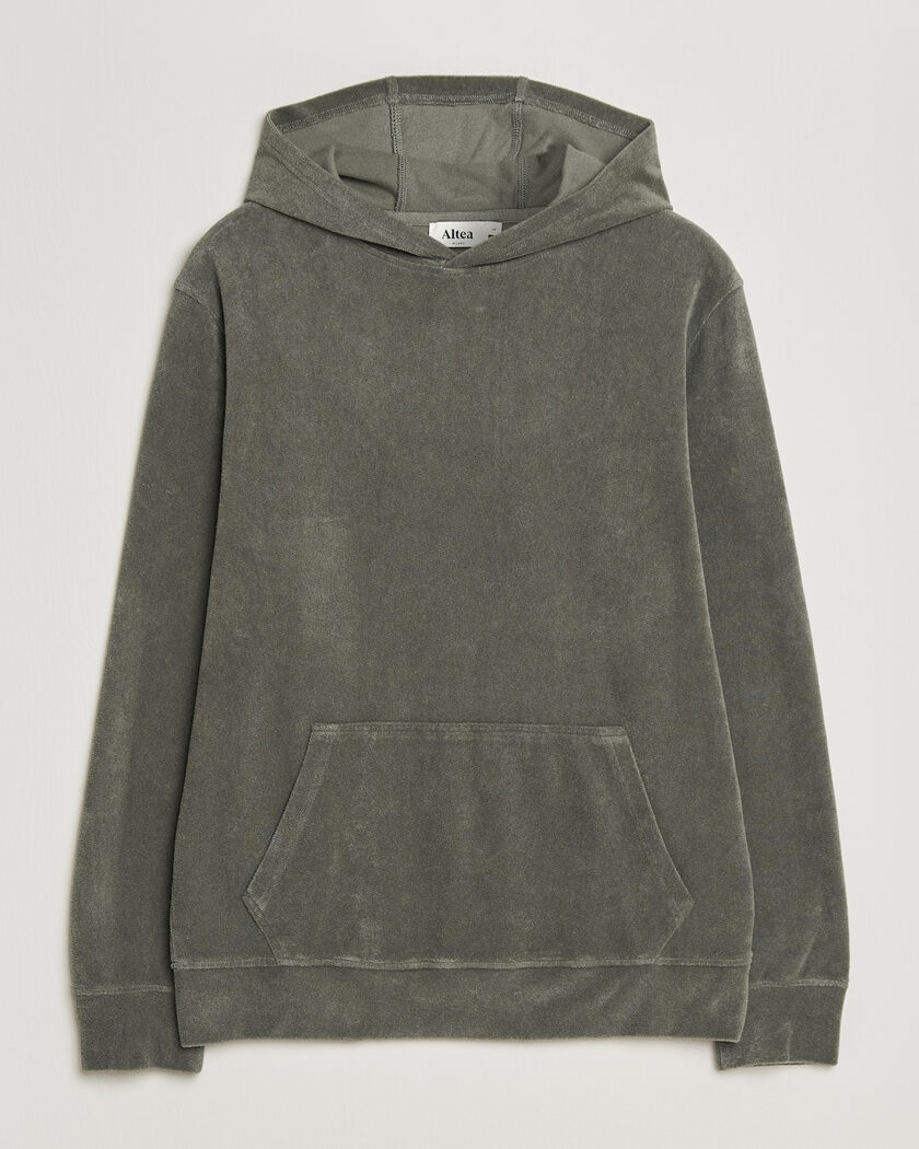 Altea Terry Cotton Hoodie Olive – Verde