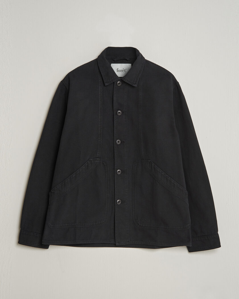 Forét Berry Canvas Overshirt Black – Negro