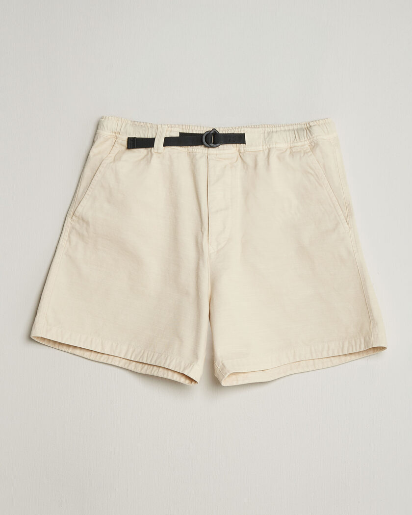Stone Island Marina Organic Slub Cotton Shorts Ivory – Blanco