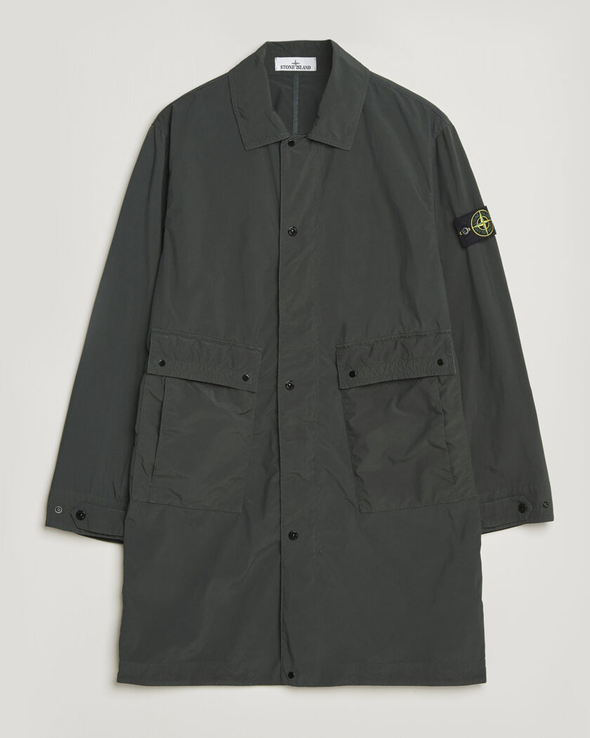 Stone Island Light Compact Car Coat Charcoal – Gris