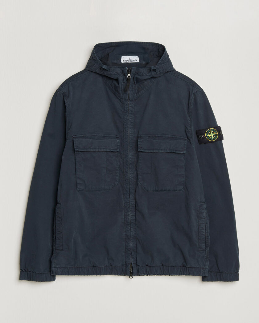 Stone Island Stretch Cotton Twill Hood Jacket Navy – Azul