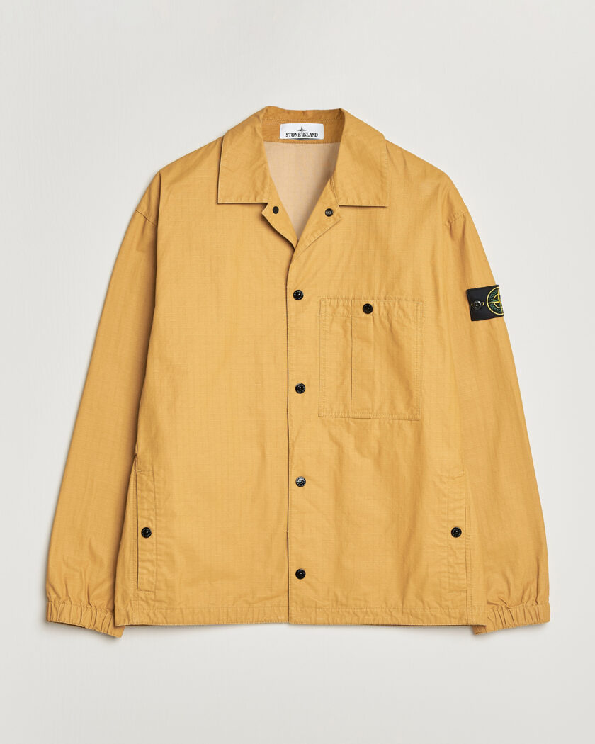 Stone Island Double Coated Cotton Ripstop Overshirt Mustard – Amarillo
