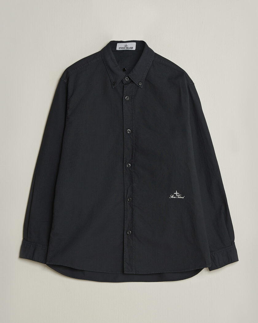 Stone Island Organic Cotton Oxford Shirt Navy – Azul