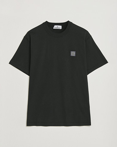 Stone Island Organic Cotton Fissato Effect T-Shirt Black – Negro