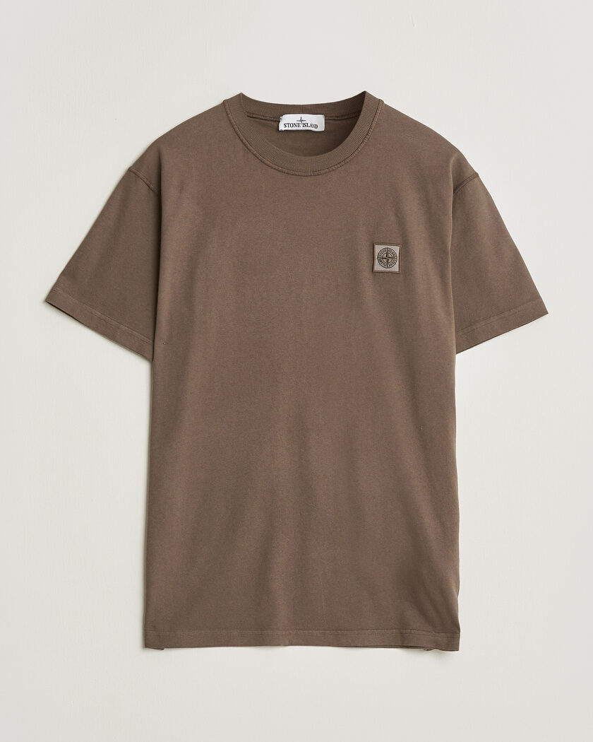 Stone Island Organic Cotton Fissato Effect T-Shirt Umber – Marrón