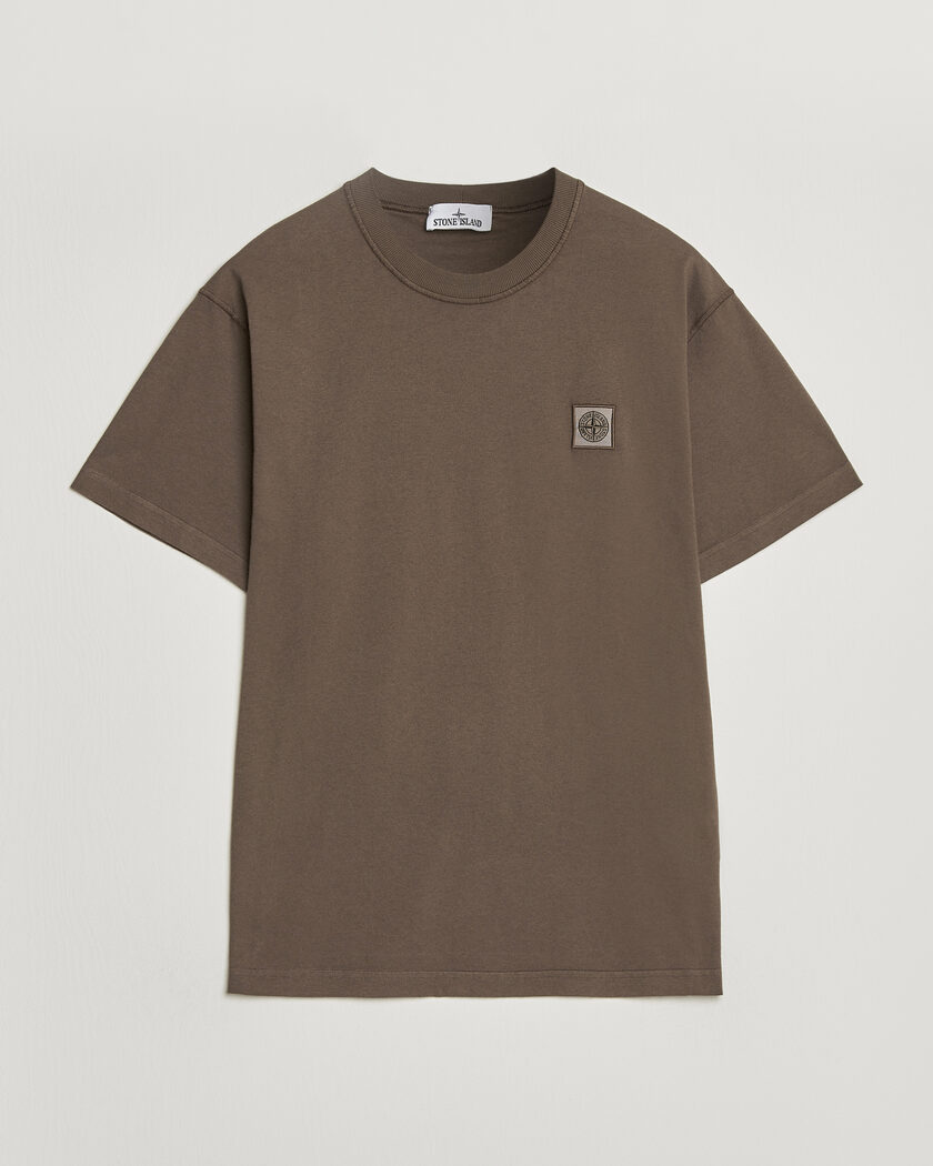 Stone Island Organic Cotton Fissato Effect T-Shirt Umber – Marrón