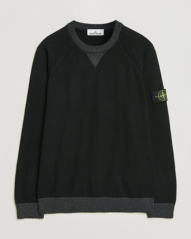 Stone Island Raw Hand Organic Cotton Raglan Crewneck Black – Negro