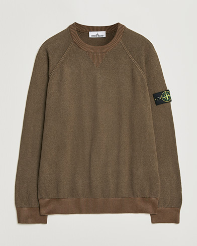 Stone Island Raw Hand Organic Cotton Raglan Crewneck Umber – Marrón