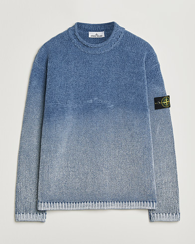 Stone Island Cotton Chenille Degrade Print Crewneck Dark Blue – Azul