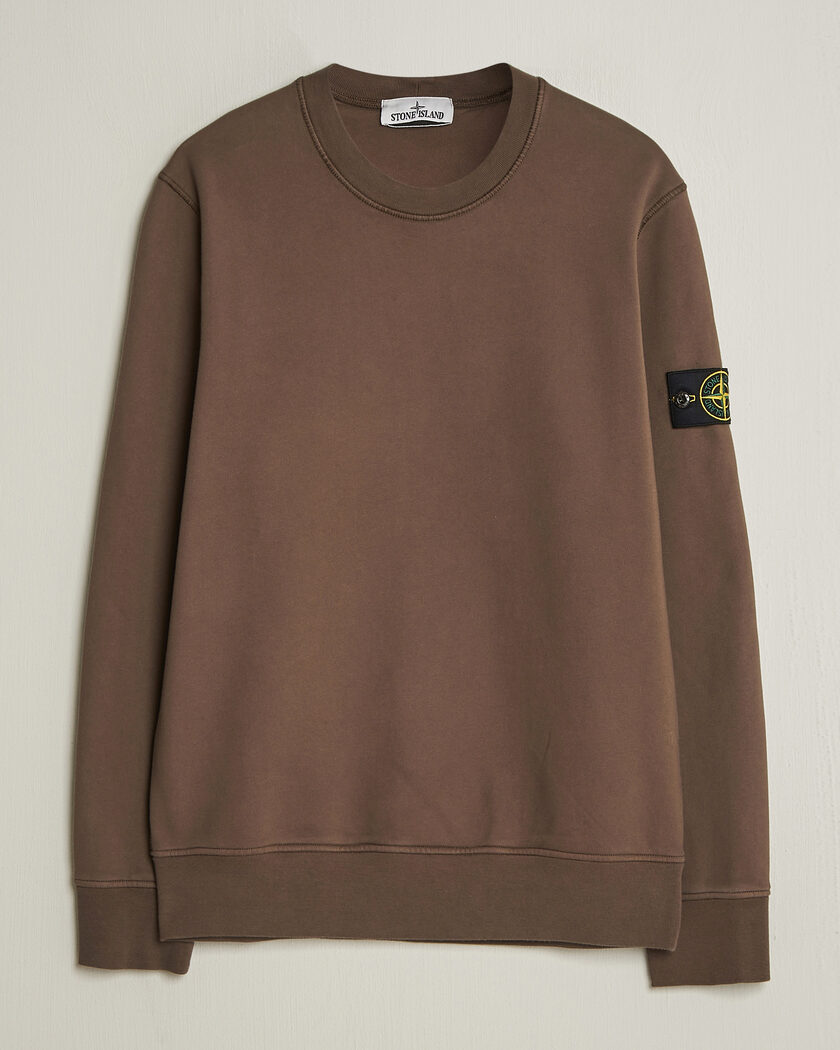 Stone Island Garment Dyed Fleece Sweatshirt Umber – Marrón