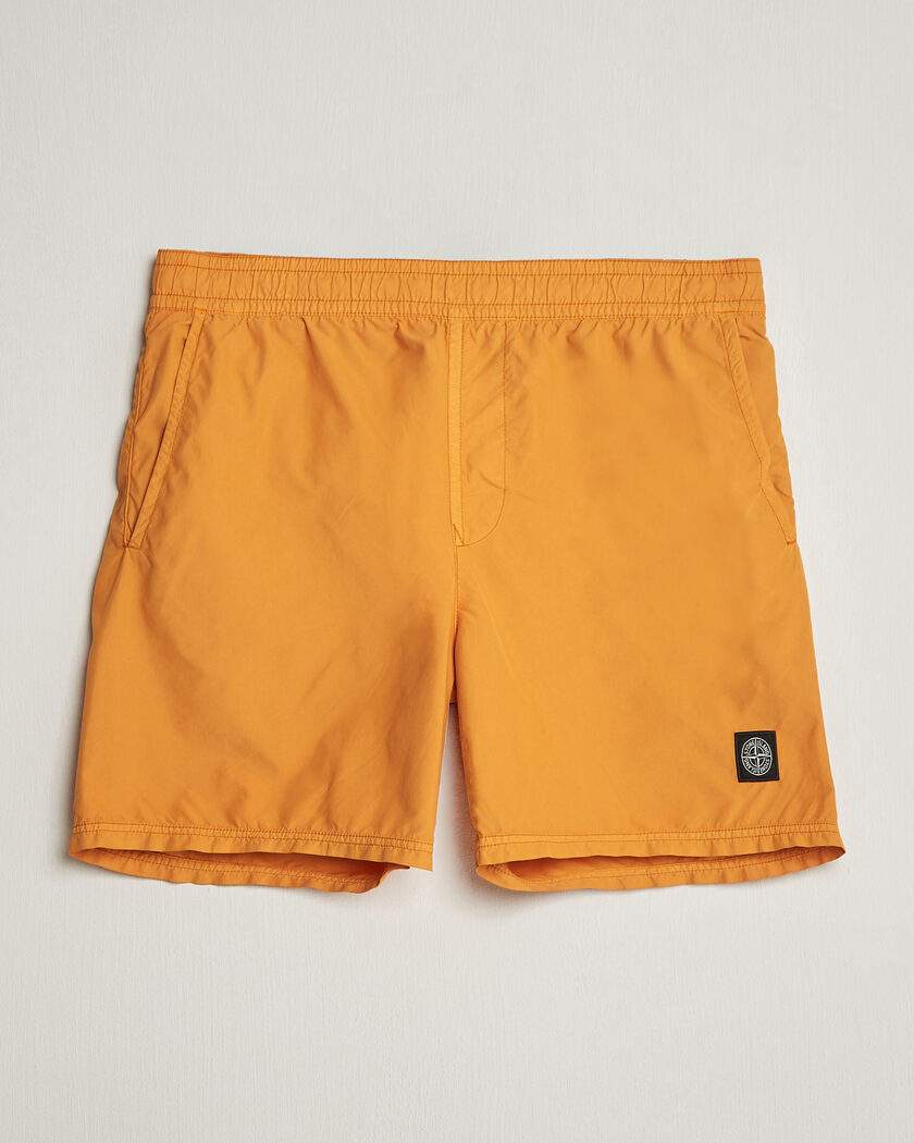 Stone Island Brushed Nylon Swimshorts Tangerine – Naranja