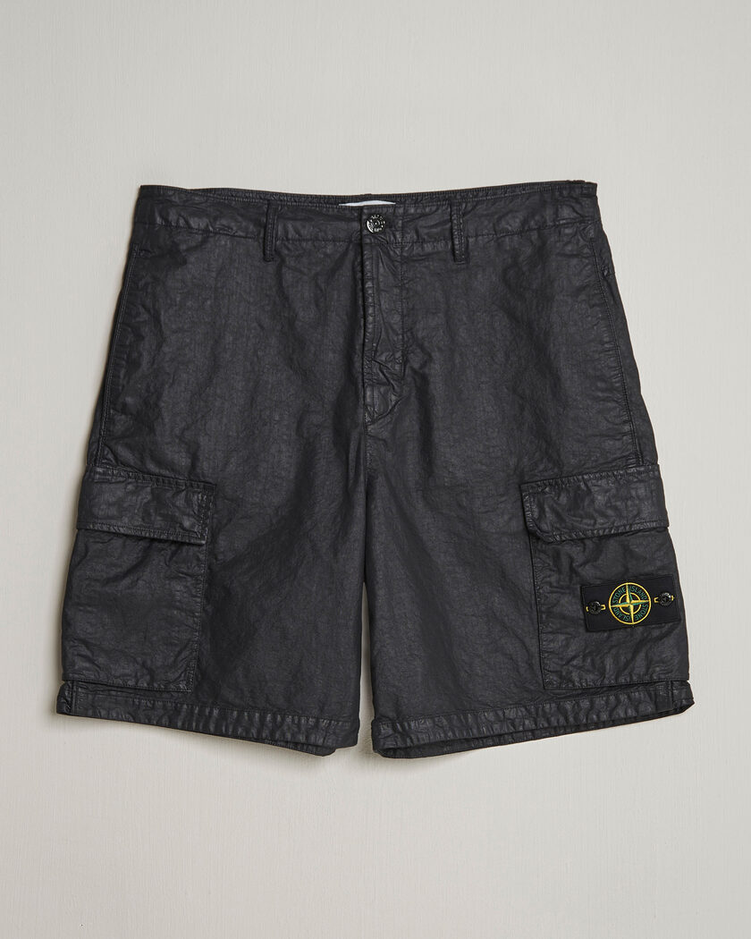 Stone Island Nylon Panama Cargo Shorts Black – Negro