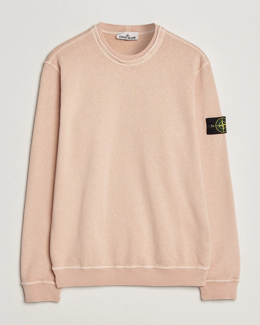 Stone Island Old Dyed Cotton Sweatshirt Plaster Pink – Rosa