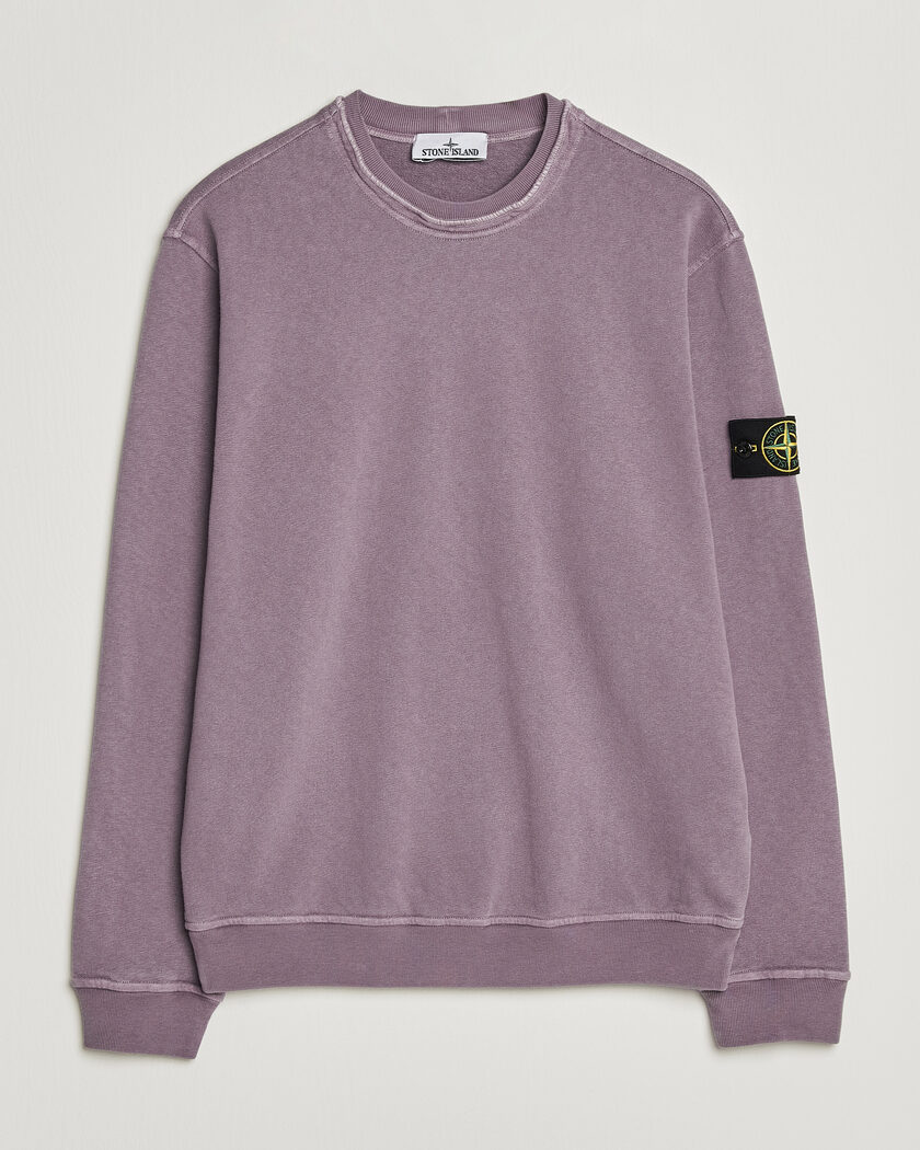 Stone Island Old Dyed Cotton Sweatshirt Purple Grey – Morado