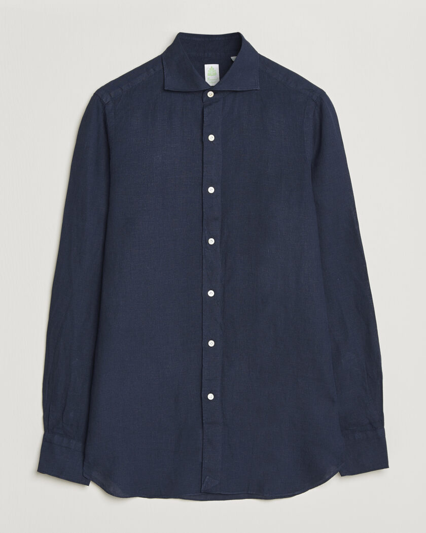 Finamore Napoli Gaeta Linen Shirt Navy – Azul