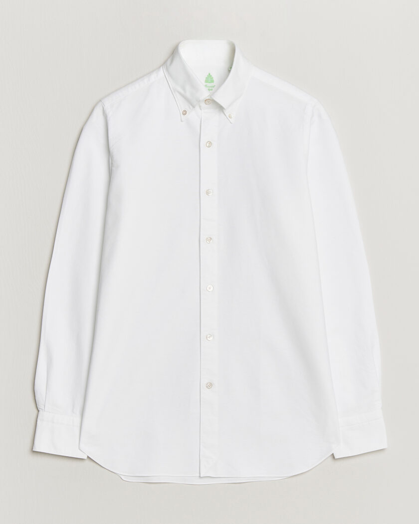 Finamore Napoli Gaeta Oxford Button Down Shirt White – Blanco