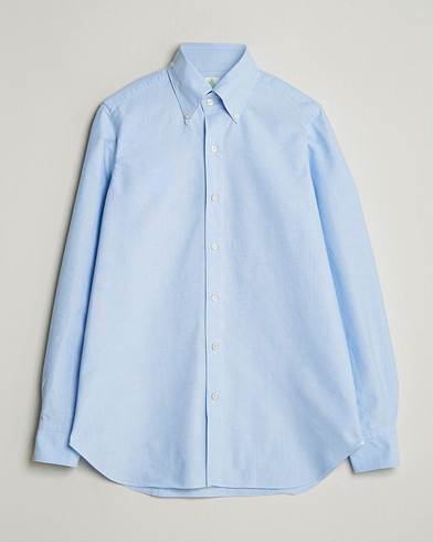 Finamore Napoli Gaeta Oxford Button Down Shirt Light Blue – Azul