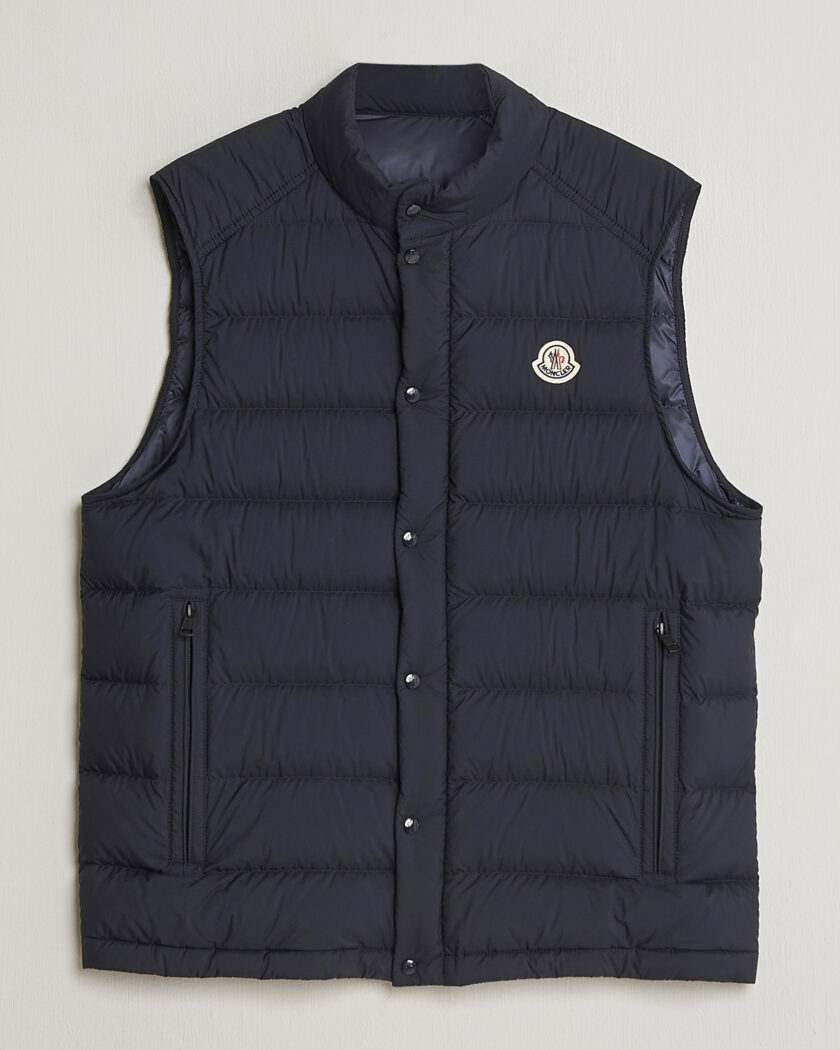 Moncler Barthe Down Vest Navy – Azul
