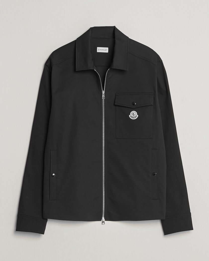 Moncler Zip Overshirt Black – Negro