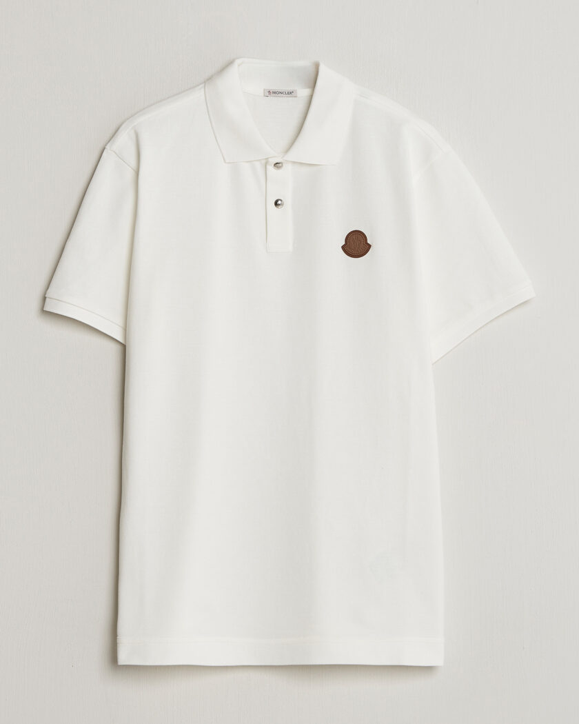 Moncler Luxury Logo Polo Off White – Blanco