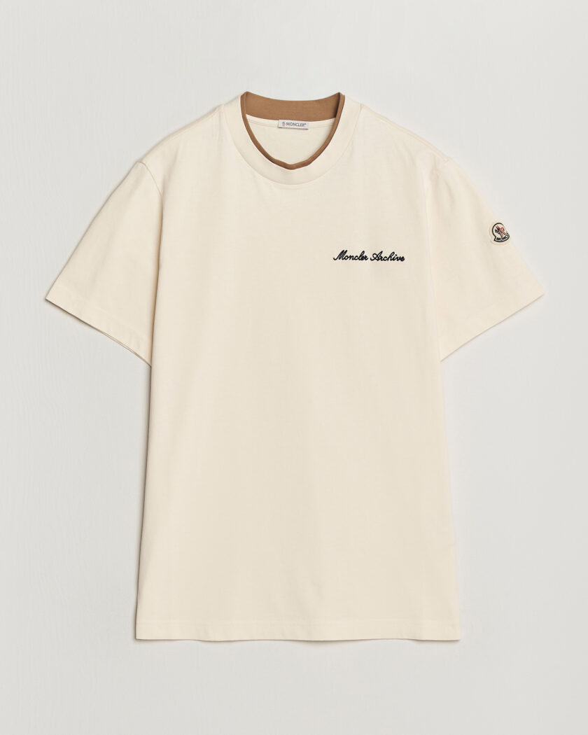 Moncler Signature Logo T-Shirt Off White – Blanco