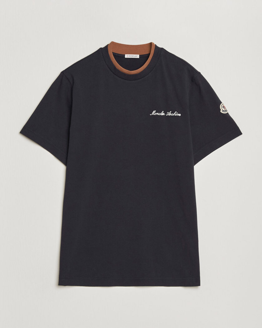 Moncler Signature Logo T-Shirt Navy – Azul