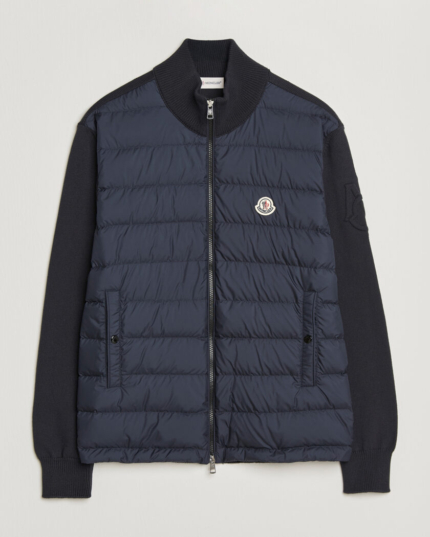 Moncler Hybrid Zip Cardigan Navy – Azul