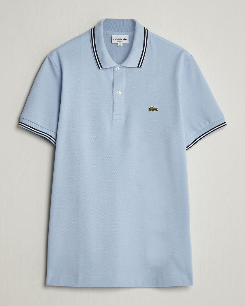 Lacoste Original Tipped Polo Piké Chambray – Azul