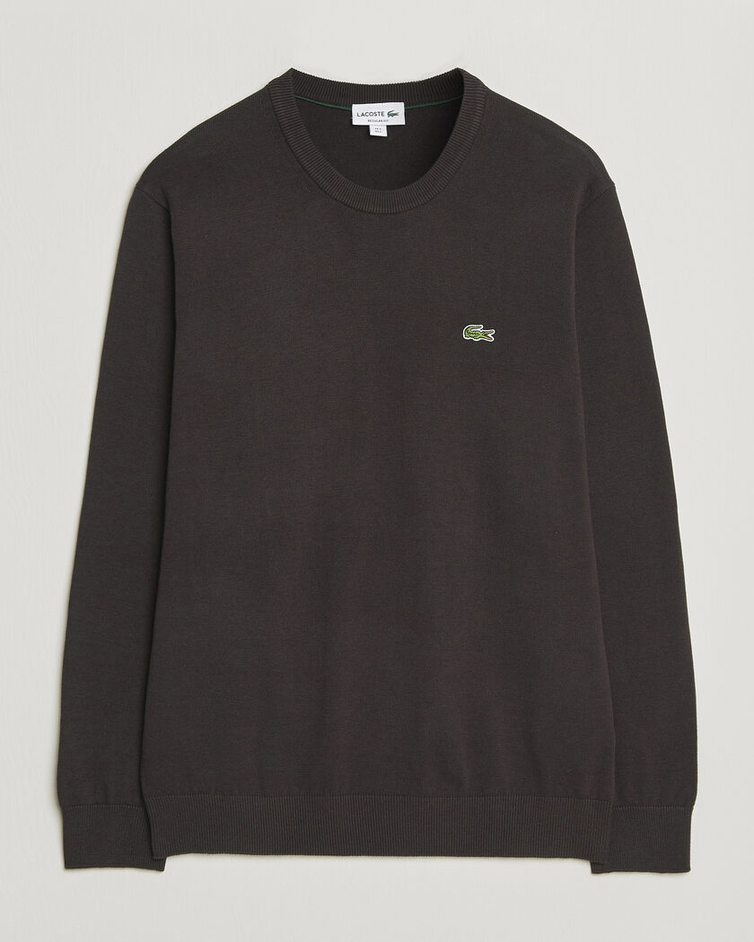 Lacoste Cotton Knitted Sweater Buffalo Brown – Marrón