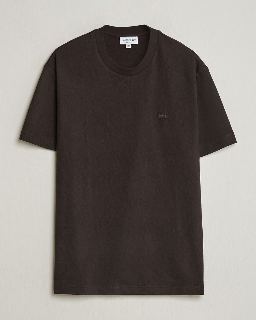 Lacoste Textured Cotton T-Shirt Buffalo Brown – Marrón