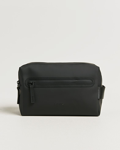 RAINS Double Zip Washbag Black – Negro