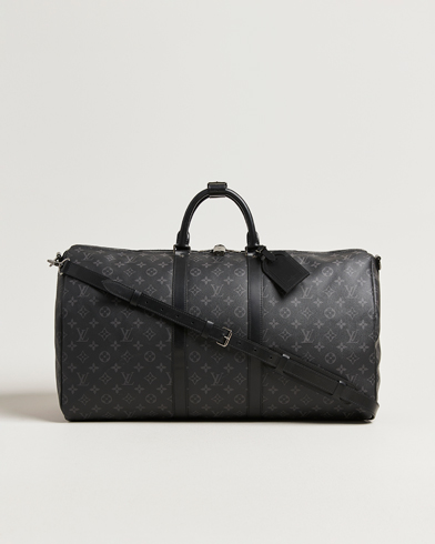 Louis Vuitton Pre-Owned Keepall Bandouliére 55 Monogram Eclipse – Gris