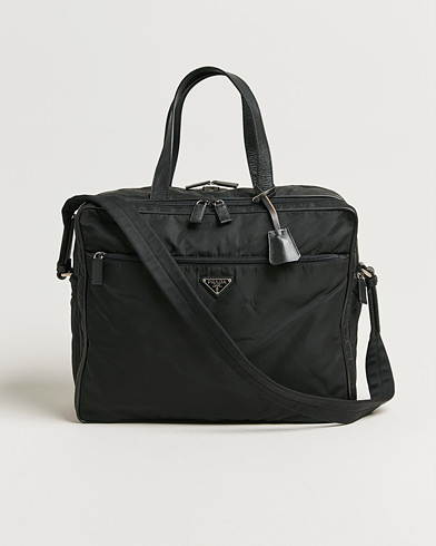 Prada Pre-Owned Tessuto Nylon Document Bag Black – Negro