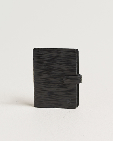 Louis Vuitton Pre-Owned Medium Ring Agenda Cover Epi Leather Black – Negro