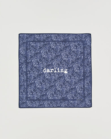 Massimo Alba Printed Cotton Voile Hankerchief Midnight Blue – Azul