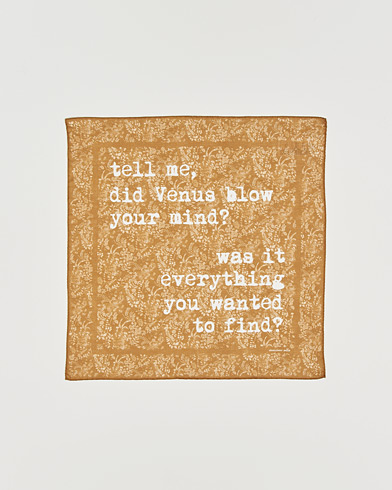 Massimo Alba Printed Cotton Voile Hankerchief Bronze – Marrón