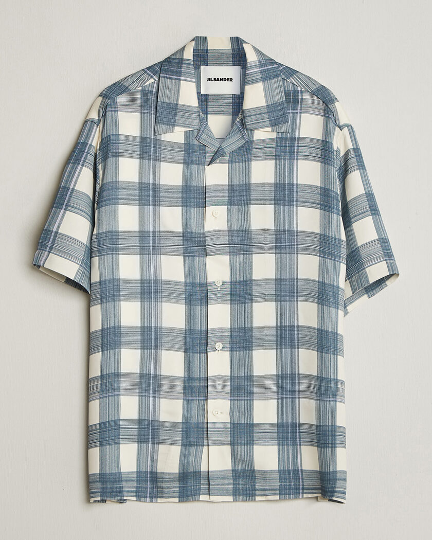 Jil Sander Vichy Check Camp Shirt Blue/White – Multicolor