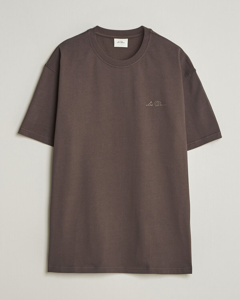 LES DEUX Crew T-Shirt Coffee Brown – Marrón