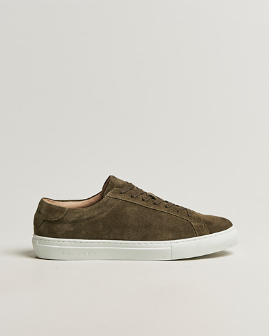 LES DEUX Theodor Suede Sneakers Teak Brown – Verde