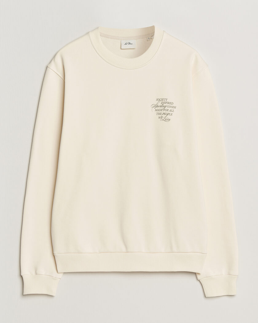 LES DEUX Ben Faience Sweatshirt Eggnog White – Blanco