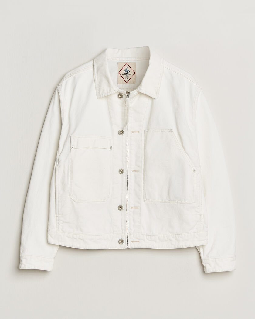 C.P. Company Bull Denim 10oz Jeans Jacket White – Blanco