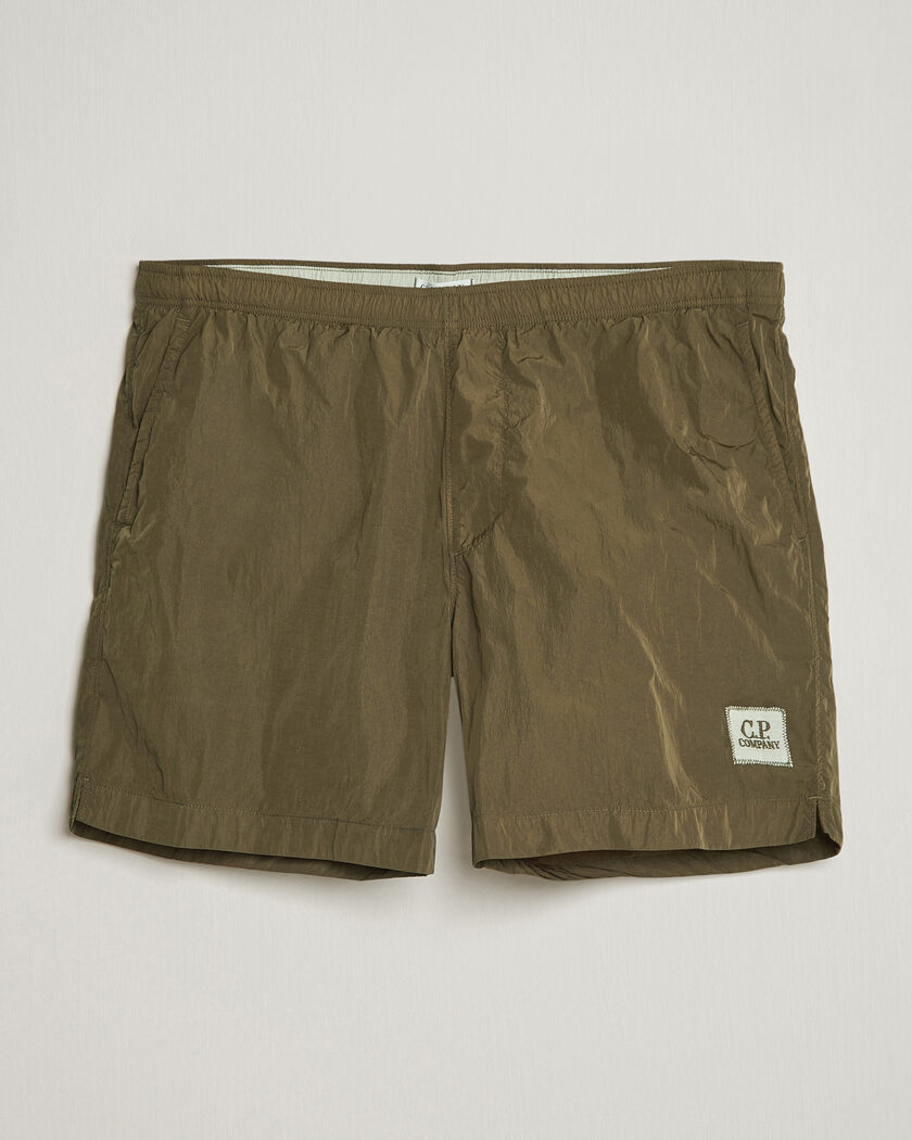 C.P. Company Eco Chrome Logo Swimshorts Olive – Verde