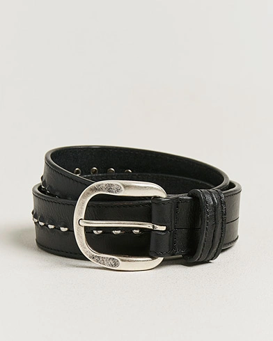 Golden Goose Studded Leather Belt Black – Negro