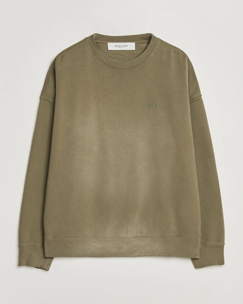 Golden Goose Journey Dyed Cotton Sweatshirt Washed Beige – Verde