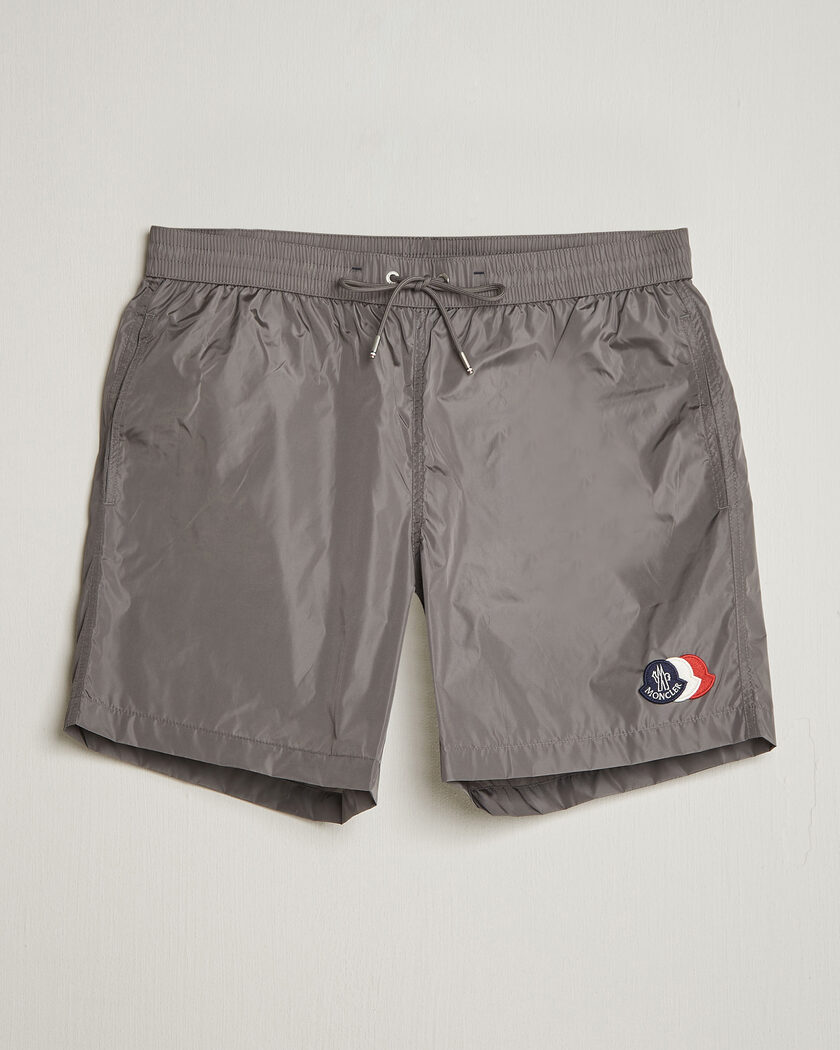 Moncler Tricolore Logo Swim Shorts Grey – Gris