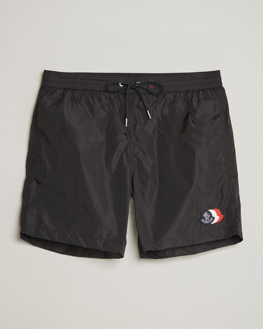 Moncler Tricolore Logo Swim Shorts Black – Negro