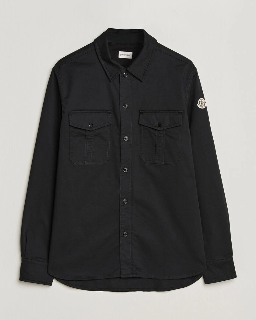 Moncler Double Pocket Overshirt Black – Negro